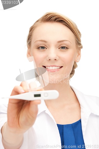 Image of female doctor with thermometer