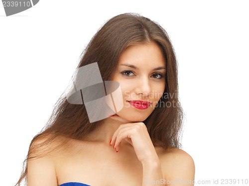 Image of pensive beautiful woman