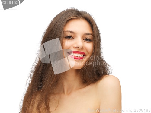 Image of beautiful woman with long hair