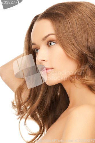 Image of beautiful woman with long hair