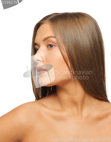 Image of beautiful woman with long hair