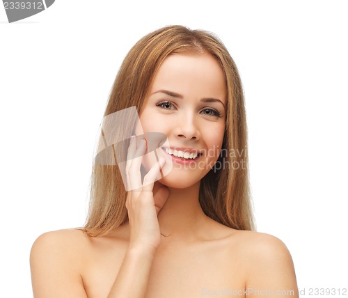 Image of beautiful woman with long hair