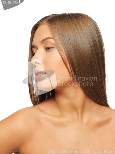 Image of beautiful woman with long hair