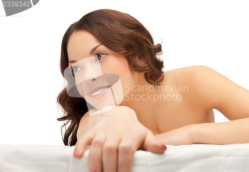 Image of beautiful woman in spa salon