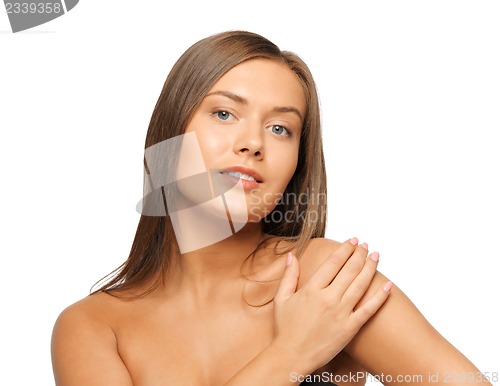 Image of beautiful woman with long hair
