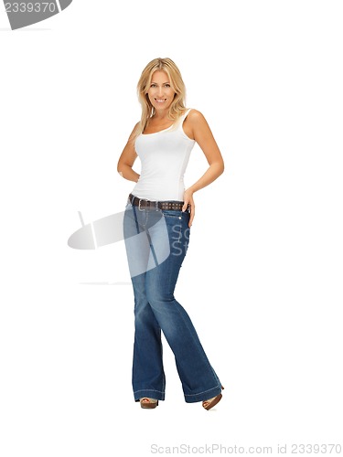 Image of woman in blank white t-shirt