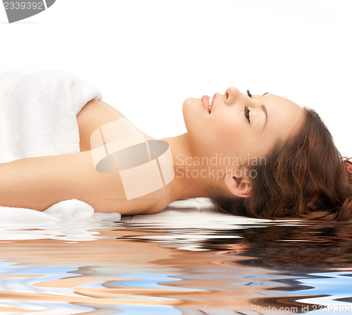 Image of beautiful woman in spa salon