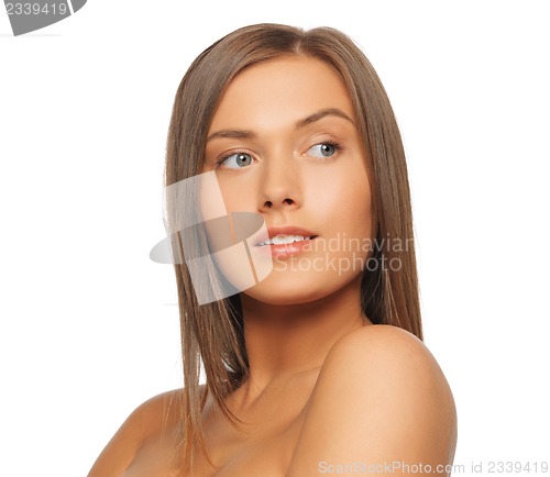Image of beautiful woman with long hair