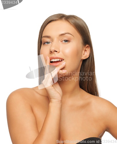 Image of beautiful woman with long hair
