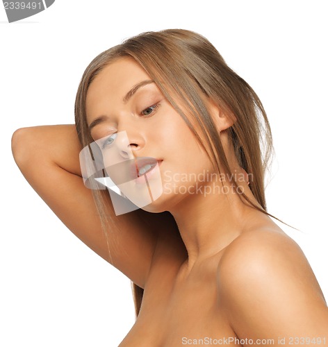 Image of beautiful woman with long hair
