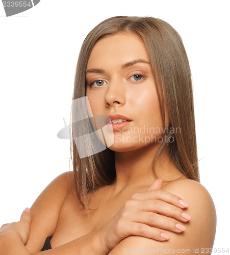 Image of beautiful woman with long hair