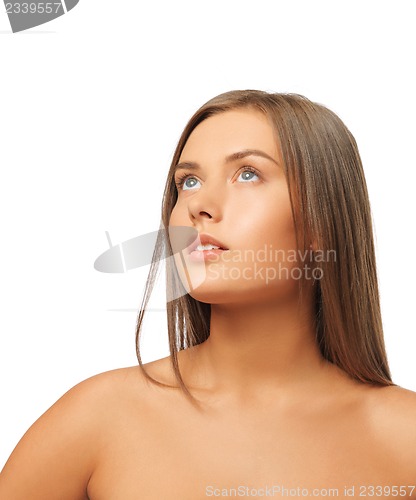 Image of beautiful woman with long hair