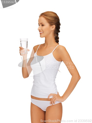 Image of woman with glass of water