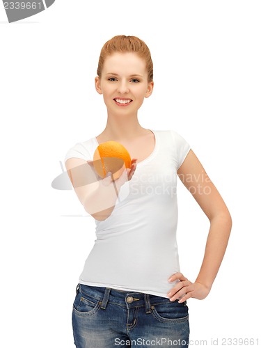 Image of teenage girl with orange