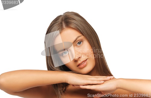 Image of beautiful woman with long hair
