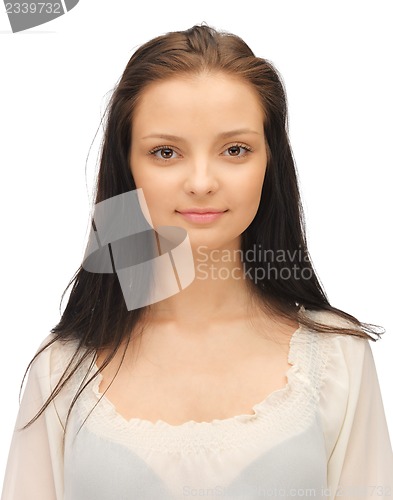 Image of beautiful woman in casual clothes