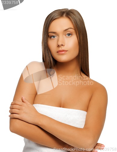 Image of beautiful woman in towel