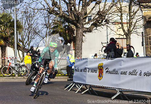 Image of The Cyclist Jerome Vincent- Paris Nice 2013 Prologue in Houilles