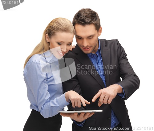 Image of man and woman with tablet pc