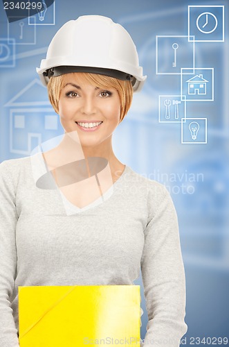 Image of contractor in helmet