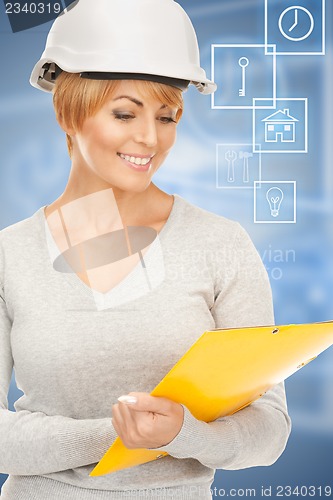 Image of contractor in helmet