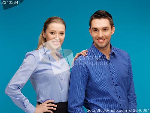 Image of man and woman in formal clothes