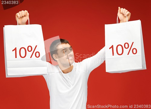 Image of man with shopping bags