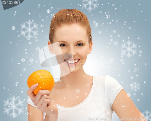 Image of teenage girl with orange