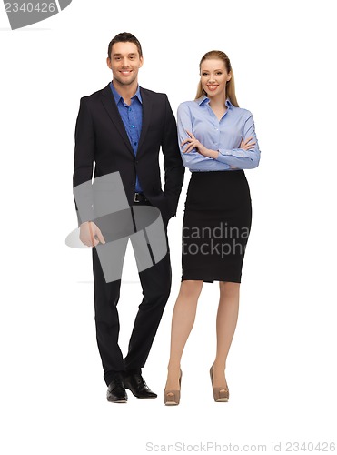 Image of man and woman in formal clothes