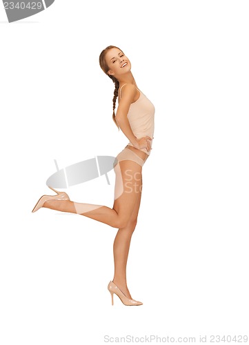 Image of beautiful woman in cotton undrewear