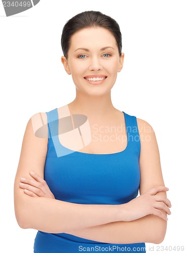Image of beautiful woman in casual clothes