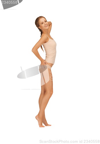 Image of beautiful woman in cotton undrewear