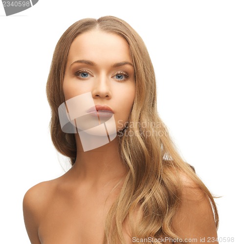Image of beautiful woman with long hair