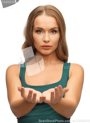 Image of woman holding something on the palms