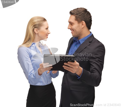 Image of man and woman with tablet pc