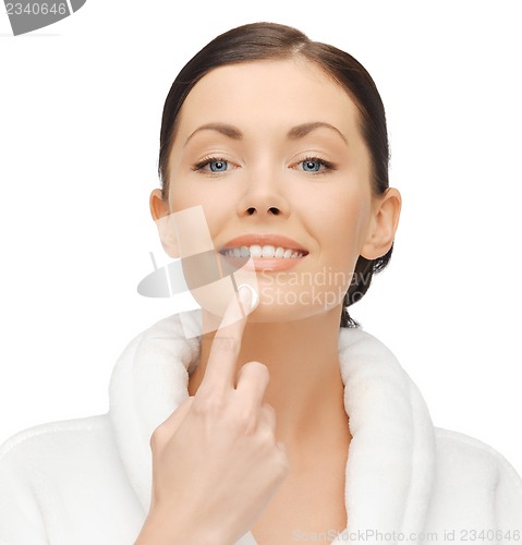 Image of woman in bathrobe