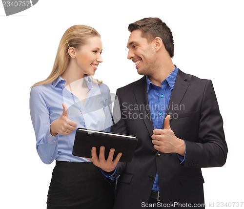 Image of man and woman with tablet pc