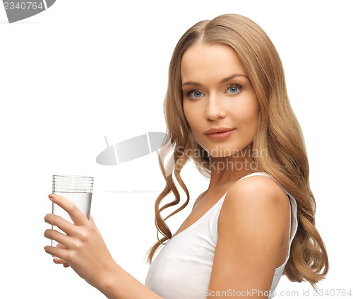 Image of woman with glass of water