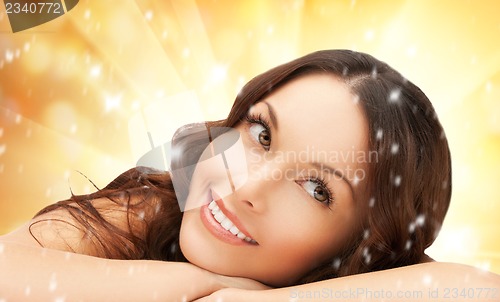 Image of beautiful woman in spa salon