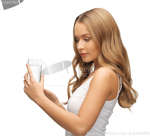 Image of woman with glass of water