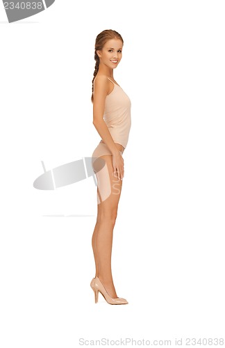 Image of beautiful woman in cotton undrewear