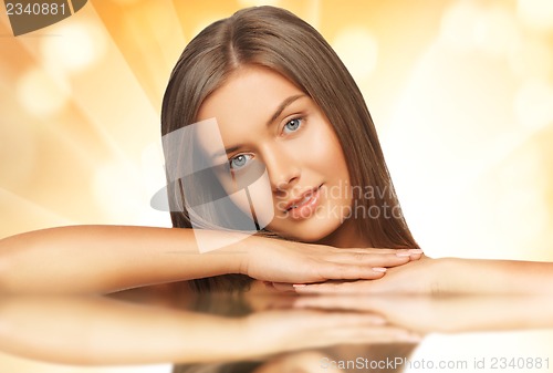 Image of beautiful woman with long hair