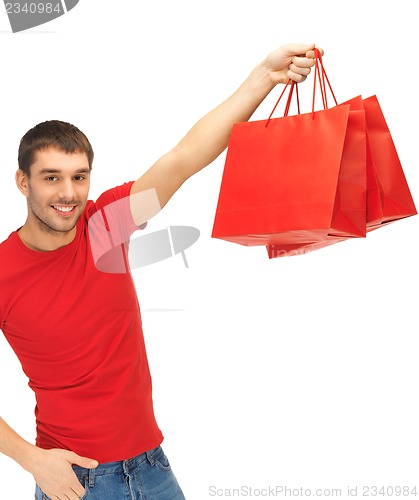 Image of man with shopping bags