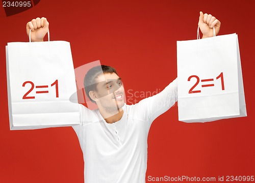 Image of man with shopping bags