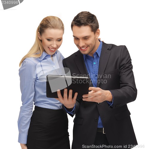 Image of man and woman with tablet pc