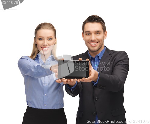 Image of man and woman with tablet pc