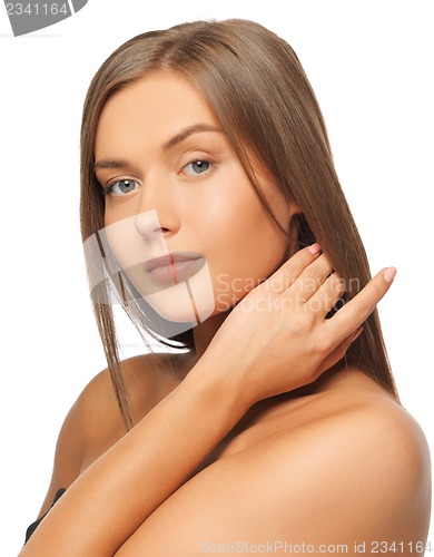 Image of beautiful woman with long hair