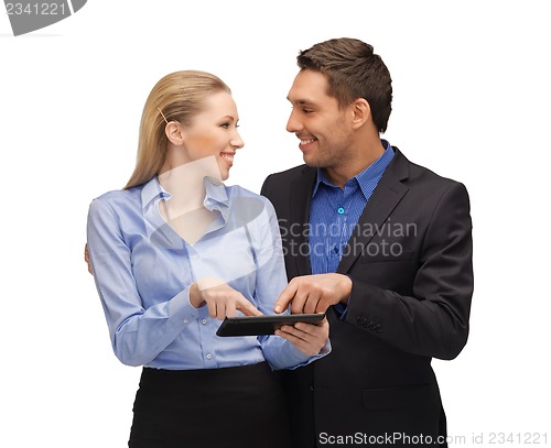 Image of man and woman with tablet pc