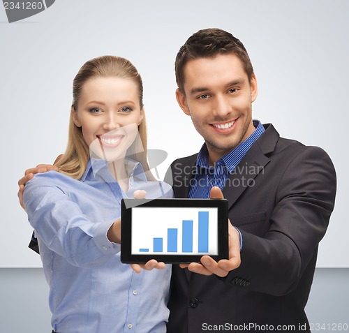 Image of man and woman with tablet pc