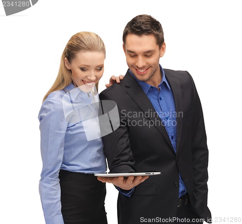 Image of man and woman with tablet pc
